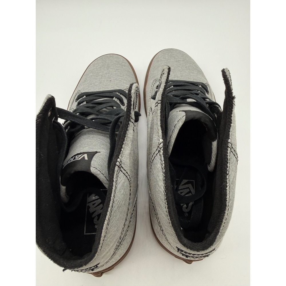 Vans High Top Sneakers Mens 11.5 Gray Excellent Heathered Gum Sole Skate Shoes - Picture 7 of 9